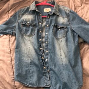 YMI button up long sleeve shirt